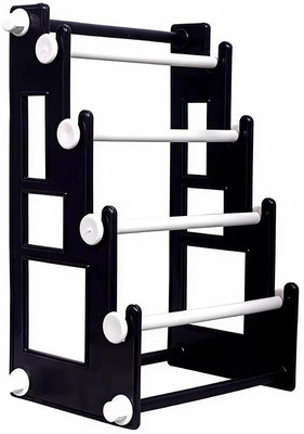 rkm Bangle Display Organizer Stand - 4 Steps Single Side White With black Jewellery Organizer