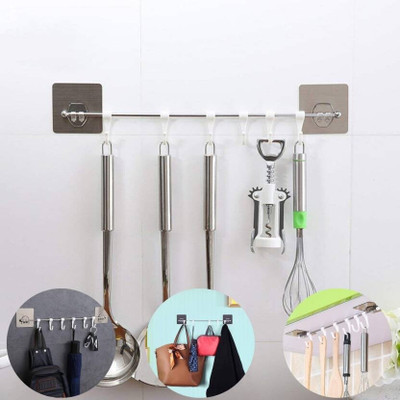 Armaan Magic Sticker Series Self Adhesive Bathroom Towel Hanger MS2.119 Closet Organizer