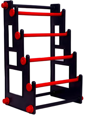 rkm Bangle Display Organizer Stand - 4 Steps Single Side Red With Black Jewellery Organizer