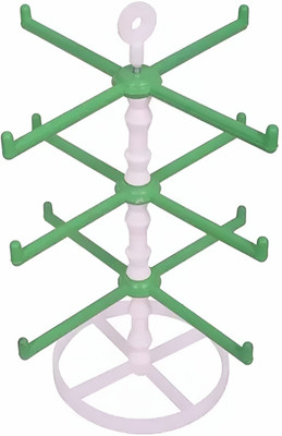 Eramasher Stoneware Rotating Bangle Holder Organizer 3 Steps with 4 Leaves Bangle Stand Jewellery Organizer