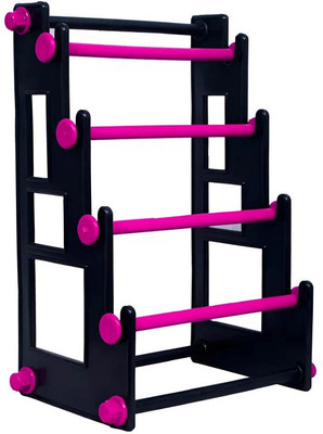 Eramasher Stoneware Bangle Display Organizer Stand - 4 Steps Single Side Pink With Black Jewellery Organizer