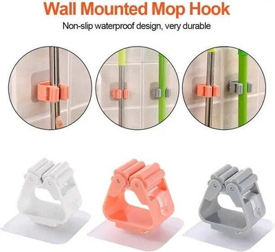 SJK Multicolor Plastic Broom Holder(1 Holders)