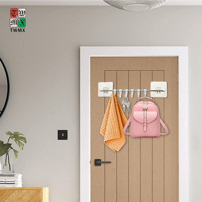 Radha Kitchen Hook Wall Mounted Hooks and Utensil Rack, Multi-Purpose Adhesive Regular Organizer