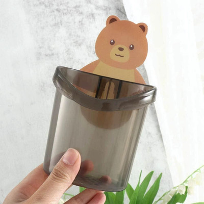 WebDealz Self-Adhesive Teddy Design Stand for Brush,Paste, Comb, Brush, Cream etc x1.1222(Multicolor)