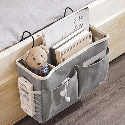 LEMONZZA Hanging Bedside Caddy – Bedside Organizer with Pockets. Bedside Organizer