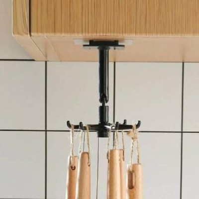 Dreamshop Rotating Folding Hooks, Kitchen Wall Hooks, Self-Adhesive Closet Organizer