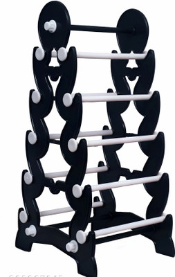 Eramasher Stoneware Bangle Display Organizer Stand - 5 Steps White With Black Jewellery Organizer