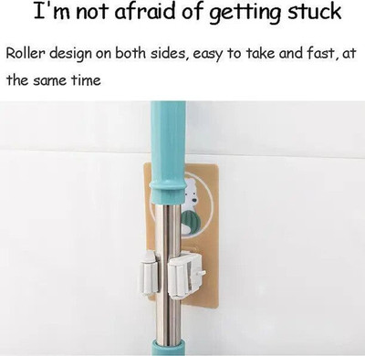 VRDH Multicolor Plastic Broom Holder(1 Holders)