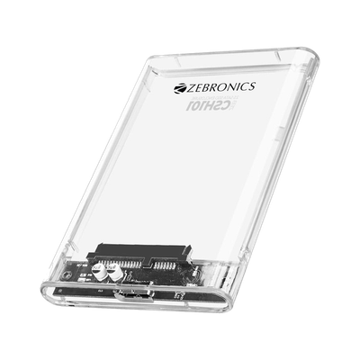 ZEBRONICS Zeb- CSH101 4 inch SSD Enclosure(For 2.5 SSD/HDD, White)