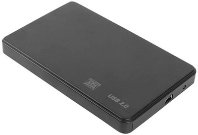 LipiWorld 2.5 inch Hard Disk Case SATA USB 2.0 Portable SSD HDD Box 2.5 inch Shock Resistant SATA Case(For 2.5 inch Hard Disk Case, Black)