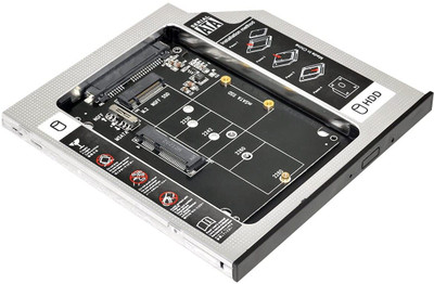 ULTRABYTES 9.5 Caddy SATA,MSATA NGFF B/M-Key SSD to Slimline SATA 13Pin Caddy Case 2.5 inch Shock Resistant Combo M.2 NGFF B-Key & mSATA SSD to SATA 3.0 CASE.(For 9.5mm Universal Laptop CD/DVD-ROM Optical Bay, Silver, Black) ULTRABYTES 9.5 Caddy SATA,MSATA NGFF B/M-Key SSD to Slimline SATA 13Pin Caddy Case 2.5 inch Shock Resistant Combo M.2 NGFF B-Key & mSATA SSD to SATA 3.0 CASE.(For 9.5mm Universal Laptop CD/DVD-ROM Optical Bay, Silver, Black)