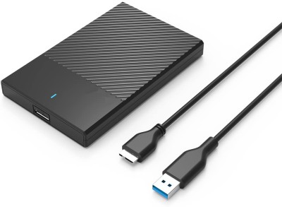 CLUSPEX SATA Hard Drive HDD/SSD Enclosure USB 3.0 External Sata Hard Disk Casing 2.5 inch Hard Drive Enclosure(For Laptop, Desktop, PC, Computer, Black)