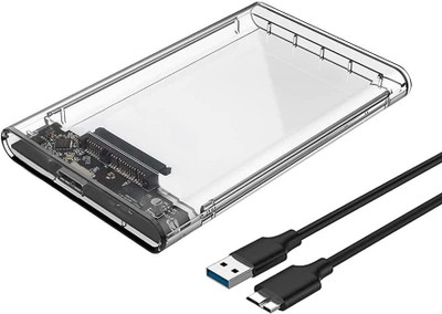 Tobo 2.5 inch USB 3.0 External Hard Disk Enclosure Adapter, 2.5 inch 2.5 SSD CASE.(For USB 3.0 to SATA Transparent Hard Drive Enclosure for 2.5 Inch SATA HDD/SSD,, White)