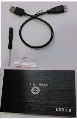 SHETTI SATA HDD external enclosure Case USB 3.0 2.5 inch Shock Resistant Aluminium(For SATA HDD, Black)