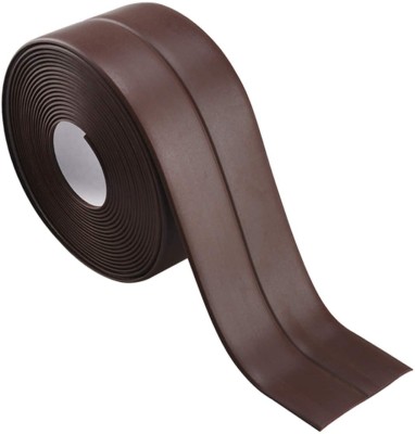 HEXONIQ Caulk Strip Tape, PE Self Adhesive Waterproof Sealing Tape for Kitchen Bathtub Bathroom Sink Floor Shower Toilet Wall Edge Protector 160 cm Floor Marking Tape(Brown Pack of 1)