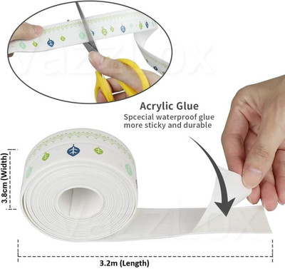 skyunion MEDIUM Single Sided Waterproof Sink Sealing Tape (Manual)(Multicolor)