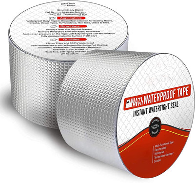 SEVENSPACE SELF ADHESIVE aluminium Waterproofing Tape For Crack fix Water Tanks Pipe&Tanks LARGE Dispenser Self Adhesive Aluminum Foil tape (Manual)(Set of 1, Silver)