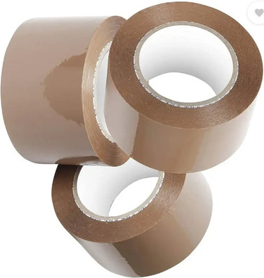 PRILS BOPP Tape self adhesive Handheld Cello tape (Manual)(Set of 3, Brown)