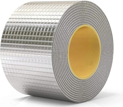 Mira Farmcraft Aluminium Foil Butyl Rubber Tape Pipe Roof Water Leakage Surface Crack (5cmx5m) 5 m Butyl Tape(Silver Pack of 1)