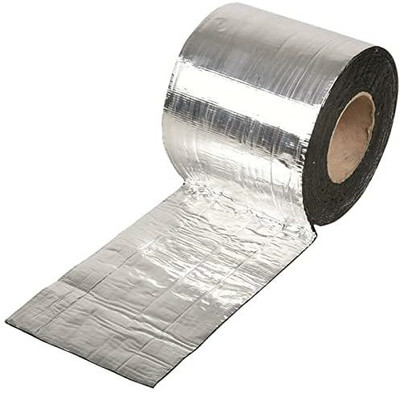 DN BROTHERS Self Adhesive Waterproof Permanent Repair Aluminum tape Leak Proof Repair Tape for Pipe/Metal/Roof Leak/Window Seal (Manual)(Set of 1, Silver)