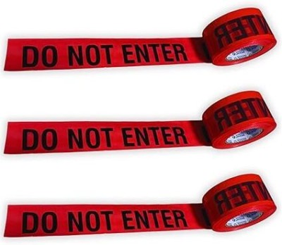 MPL Do Not Enter Barricade Tape 3 Inch X 300 Meter, Red with Bold 300 m Road Marking Tape(Red, Black Pack of 1)