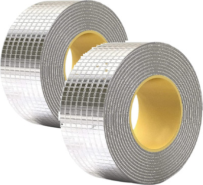HSR Leakage Repair Waterproof Tape for Pipe Leakage Roof Water Leakage Solution 5 m Duct Tape(Silver Pack of 2)