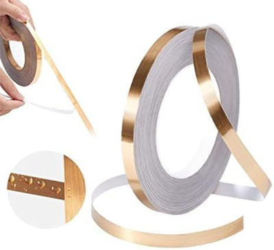 SEKHMET Gold Tape Decoretiv 5 m Single Sided Tape(Gold Pack of 1)