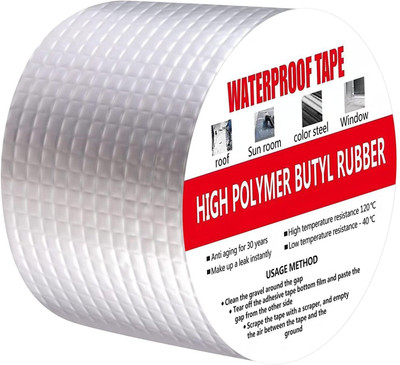 OPSUZY Tape for Pipe Leakage Large Tape for Pipe Leakage (Manual)(Set of 1, Silver)