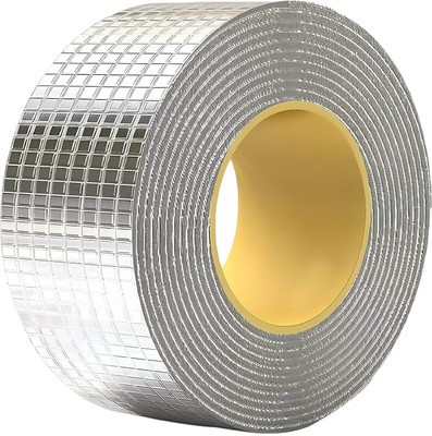 FOKRIM Self Adhesive Super Strong Waterproof One sided tape Duct Tape (Manual)(Silver)