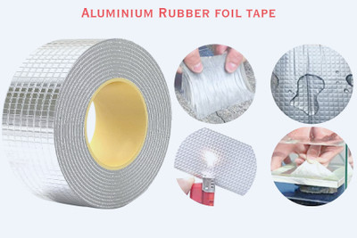 crockdile AlumiEco Seal Tape: Ultimate Seal with an Earth-Friendly Twist 10 cm Butyl Tape(Silver Pack of 1)