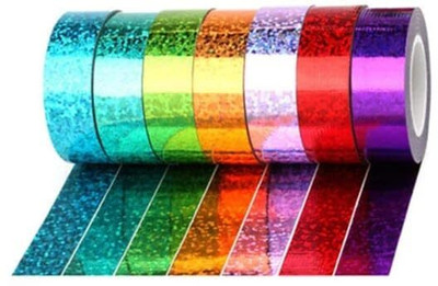 Posshe 10_MTR-holograpgic-tap 10 m Single Sided Tape(Multicolor Pack of 1)