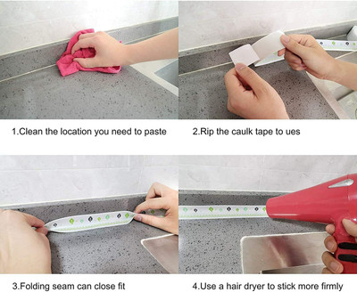 skyunion MEDIUM Single Sided Waterproof Sink Sealing Tape (Manual)(Set of 1, Multicolor)