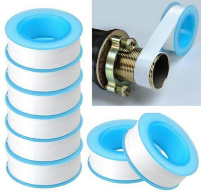 SHUBHAM ENTERPRISE Thread Seal Tapes Teflon Pipe Sealant (White, 10Pcs) 10 m Single Sided Tape(White Pack of 10)