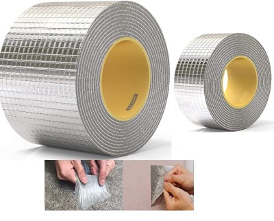 SEASPIRIT Aluminium Waterproof Silver Foil Tape(3 inch 5 mtr each) 4.5 cm Single Sided Tape(Silver Pack of 2)