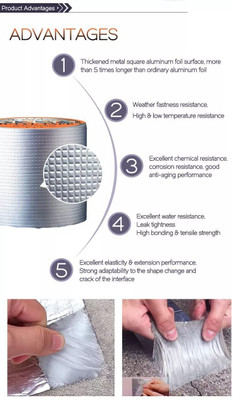 MAITRI ENTERPRISE self adhesive aluminium Waterproof (Manual)(Set of 1, Silver)