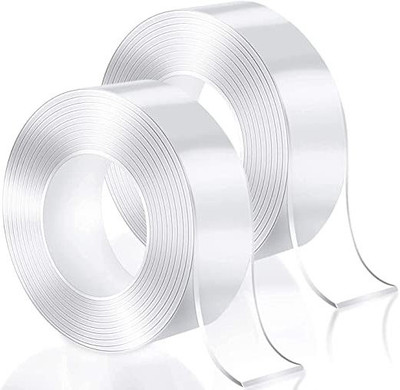 HEC Double Sided Handheld Double Tape (Manual)(Set of 2, White)