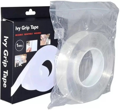 Metrite INDIA Multipurpose Double Side Nano Gel Tape Strong Adhesive Nano Tape Wall Tape 3 m Double-sided Tape(Clear Pack of 1)