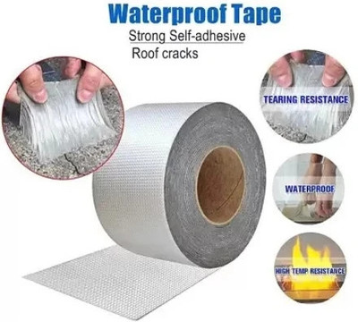 NES Premium Quality Waterproof Leakage Repair Tape for Pipe & Roof Water Leakage Tap 4.99 m Single Sided Tape(Silver Pack of 1)