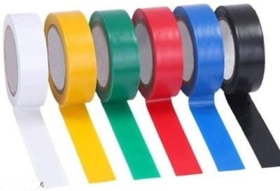 prochem PVC Self Adhesive Electrical Tape Mix Color 7.5 m Single Sided Tape(Multicolor Pack of 6)