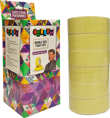 CELLUX Multipurpose Manual Double Sided Foam Tape (Manual)(Set of 6, White)