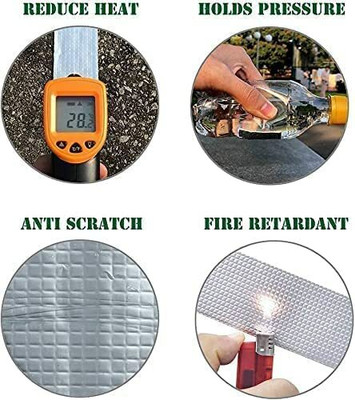 MAITRI ENTERPRISE Single Sided Waterproof Dispenser Leak Proof Repair Tape for Pipe/Metal/Roof Leak/Window Seal (Manual)(Set of 1, Silver)