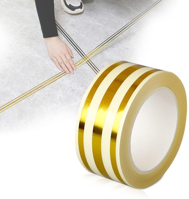 SEKHMET TapeGold 3Line 5 m Single Sided Tape(Gold Pack of 1)