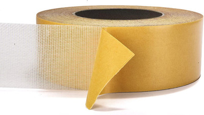 Rexmon Double Sided Carpet Tape Heavy Duty, super Strong Sticky Tape for Carpet Non Slip Waterproof Removable Mesh Grid Suitable for Hardwood Floors, mats,Wall celloTapes (Manual)(Set of 1, Yellow)