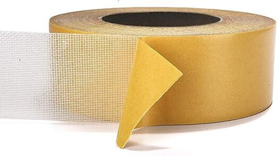 CHEFERYN Yellow 3cm wide 20 meter double-sided cloth tape 20 m Double-sided Tape(Multicolor Pack of 1)
