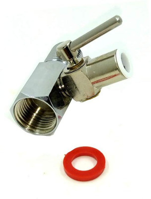 Aameria 1/4 Inlet Valve DV Set - Brass Nipple and RO Diverter Valve Connects to ¼” Pipe Solid Filter Cartridge(2, Pack of 1)