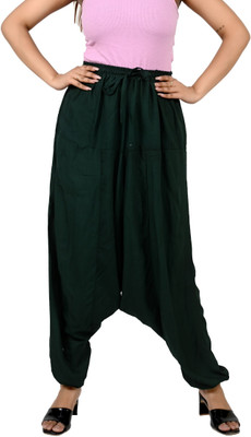FusFus Solid Rayon Women Harem Pants
