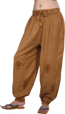 PURPURA Embroidered Viscose Women Harem Pants