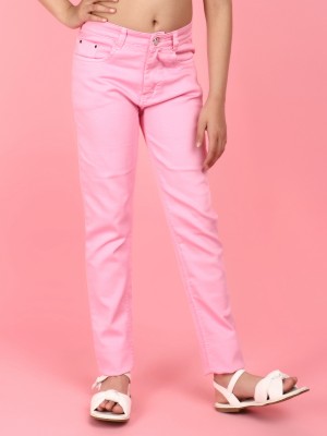 V-MART Slim Girls Pink Jeans