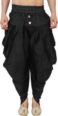 DISONE Solid Dupion Silk Men Harem Pants