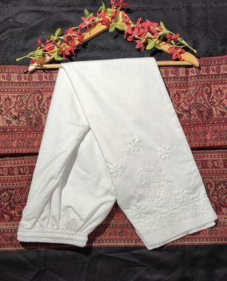 Simna chikan Embroidered Cotton Women Harem Pants